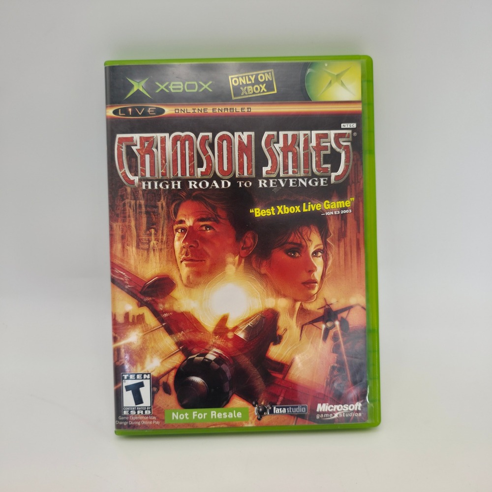 Microsoft Crimson Skies High Road to Revenge Xbox OS Green Excellent NFR Action